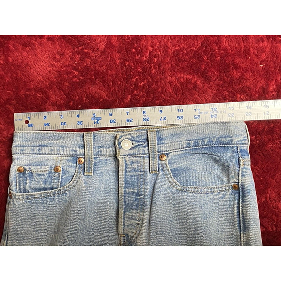 LEVI’S Premium Wedgie Straight Womens Size 25 Distressed Cut Off Ankle Y2K Drift - Picture 12 of 14